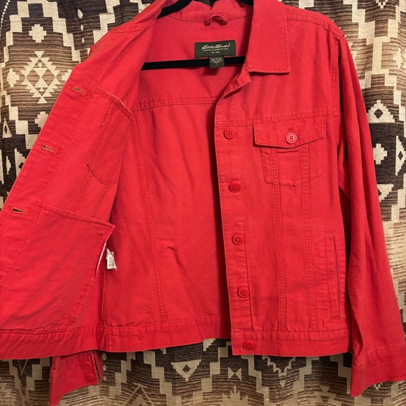 Women’s Vintage Eddie Bauer Button Up Jacket, Size L, 55% Linen 45% Cotton - Picture 5 of 9